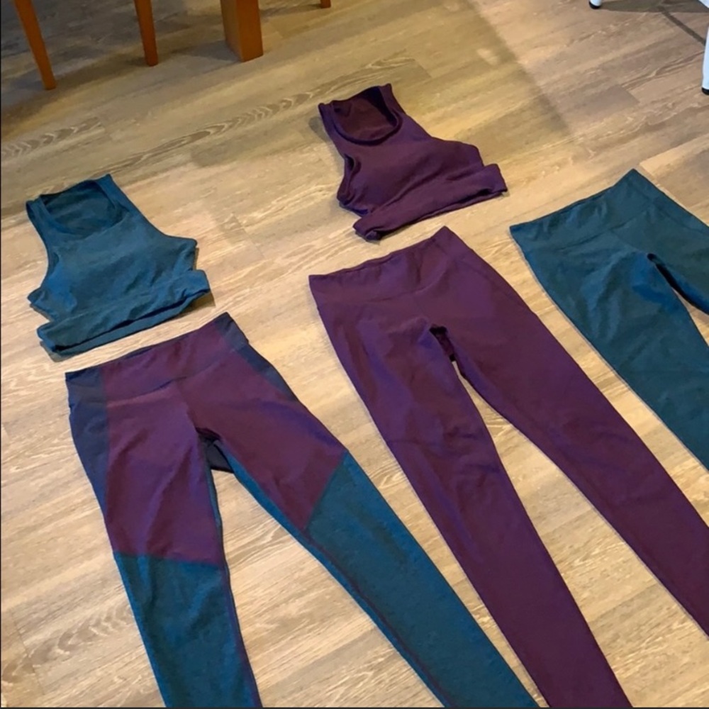 Outdoor Voices 3 leggings, 2 tops set